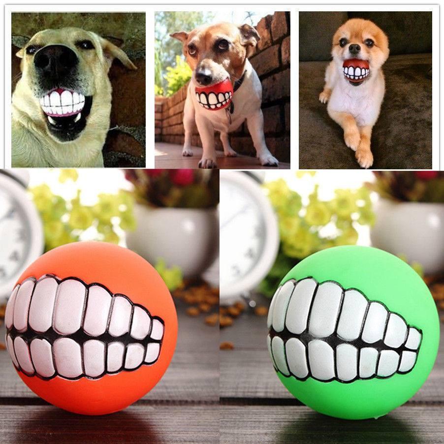 Squeaky Rubber Teeth Pet Toy